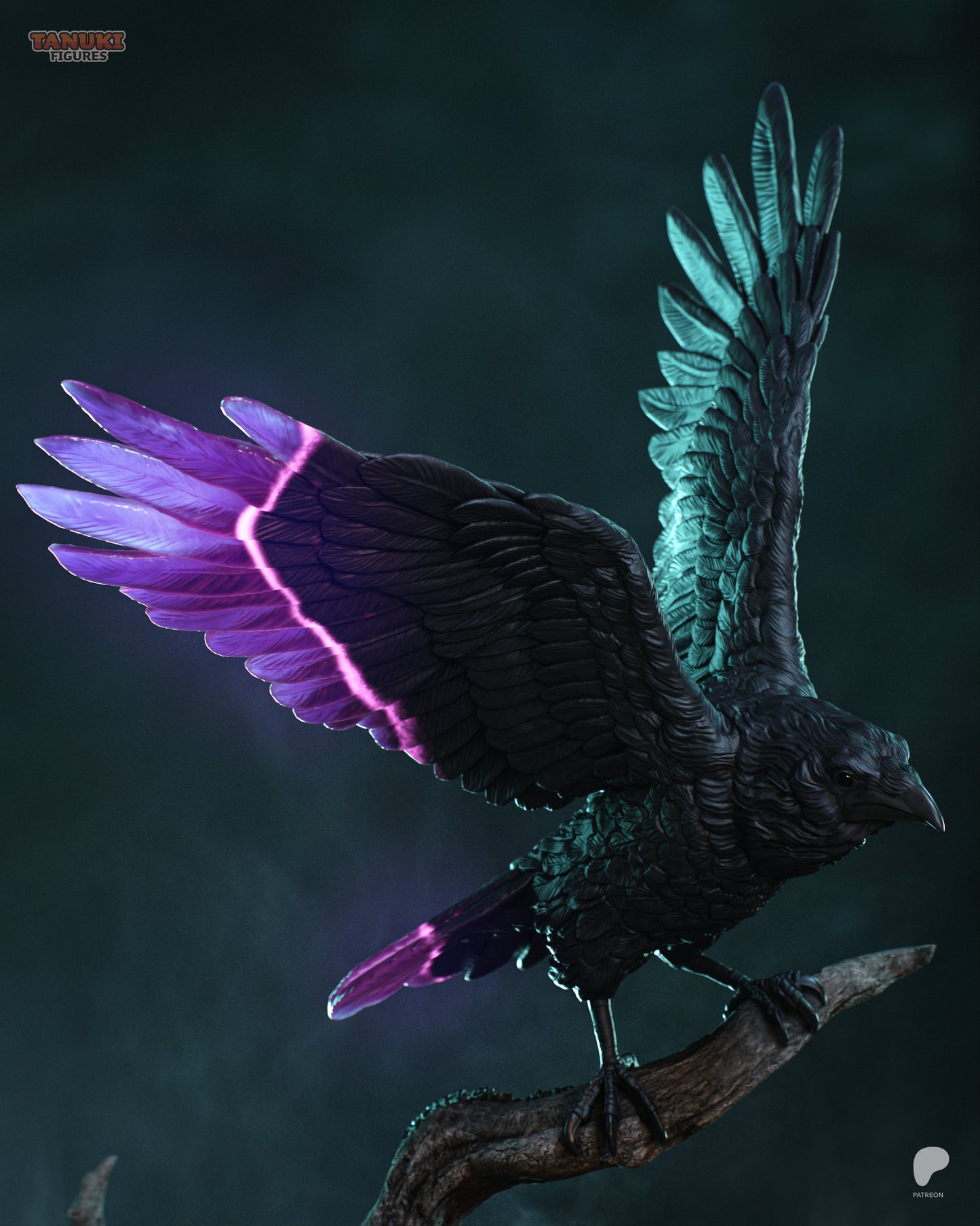 Raven-Haired Sorceress | Handcrafted Figure
