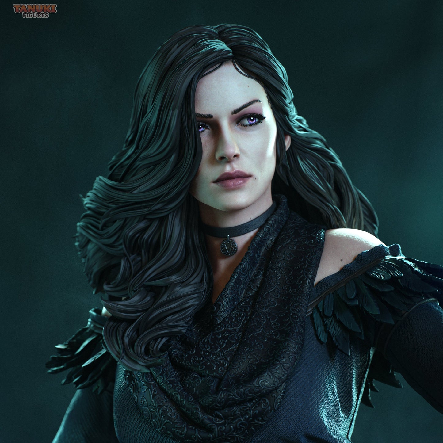 Raven-Haired Sorceress | Handcrafted Figure