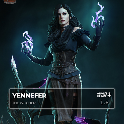 Raven-Haired Sorceress | Handcrafted Figure
