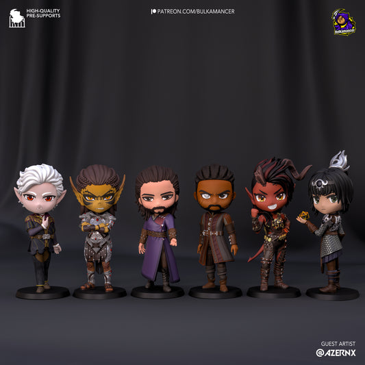 Chibi BG3 team | Baldur's Gate 3 | Handcrafted Figure