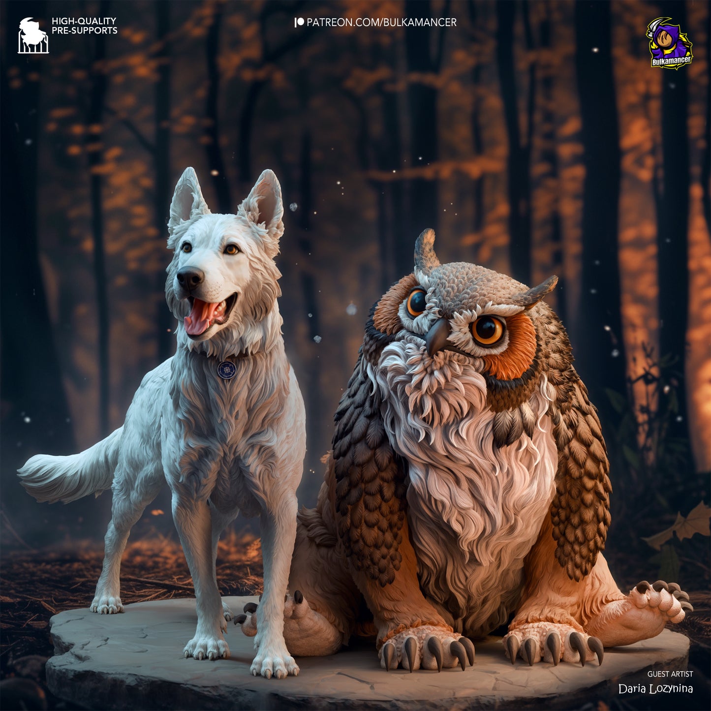 Scratch and Owlbear | Baldur's Gate 3 | Handcrafted Figure