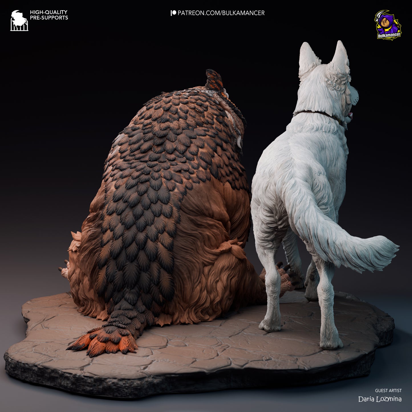 Scratch and Owlbear | Baldur's Gate 3 | Handcrafted Figure