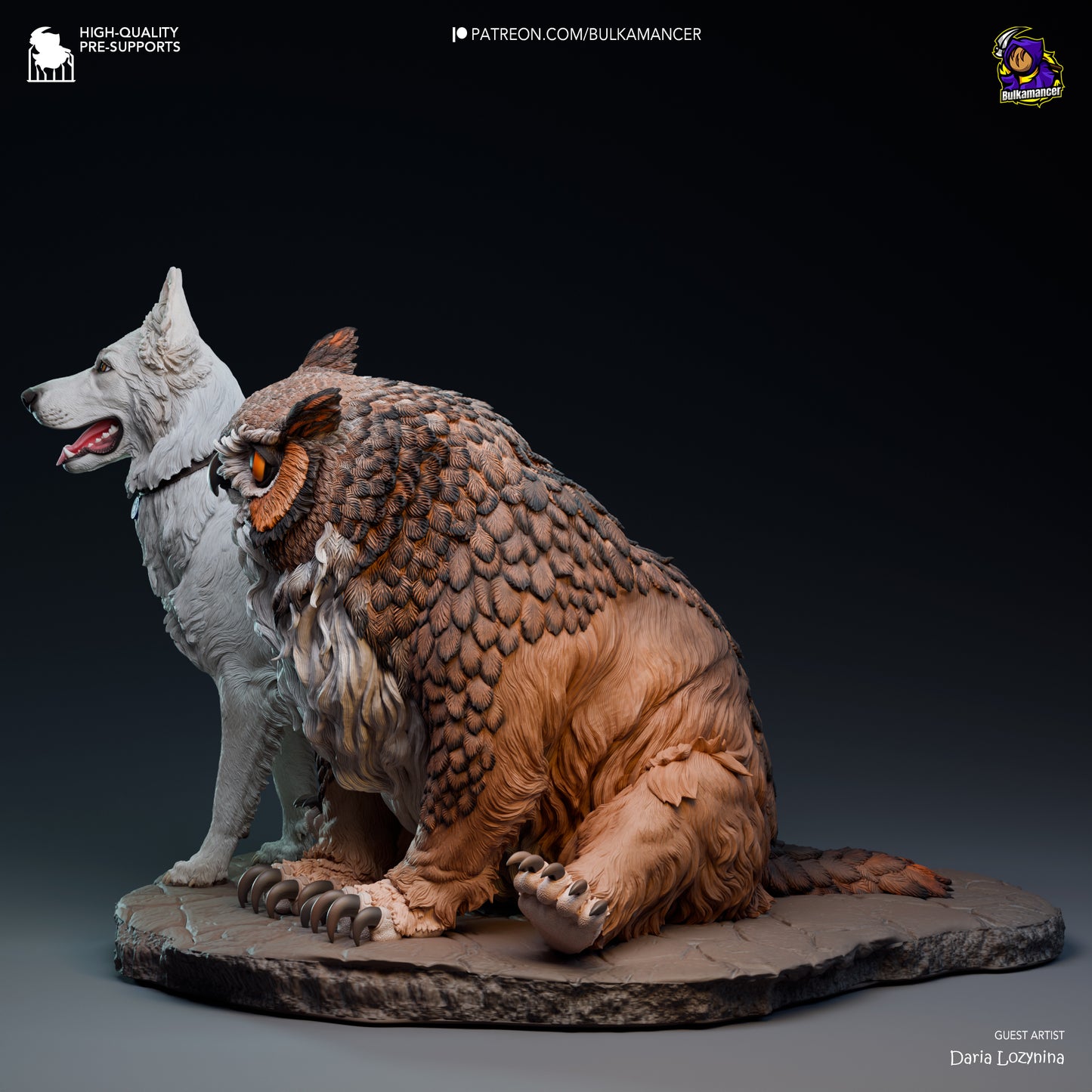 Scratch and Owlbear | Baldur's Gate 3 | Handcrafted Figure