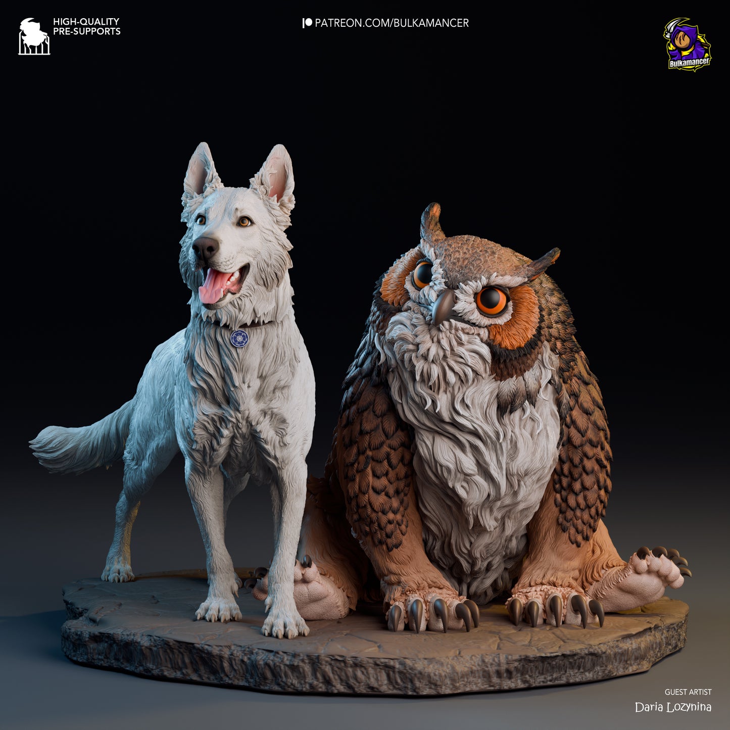 Scratch and Owlbear | Baldur's Gate 3 | Handcrafted Figure
