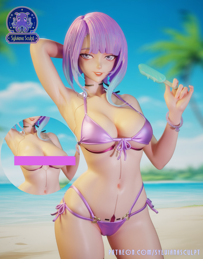 Neon Hacker Girl | Handcrafted Figure