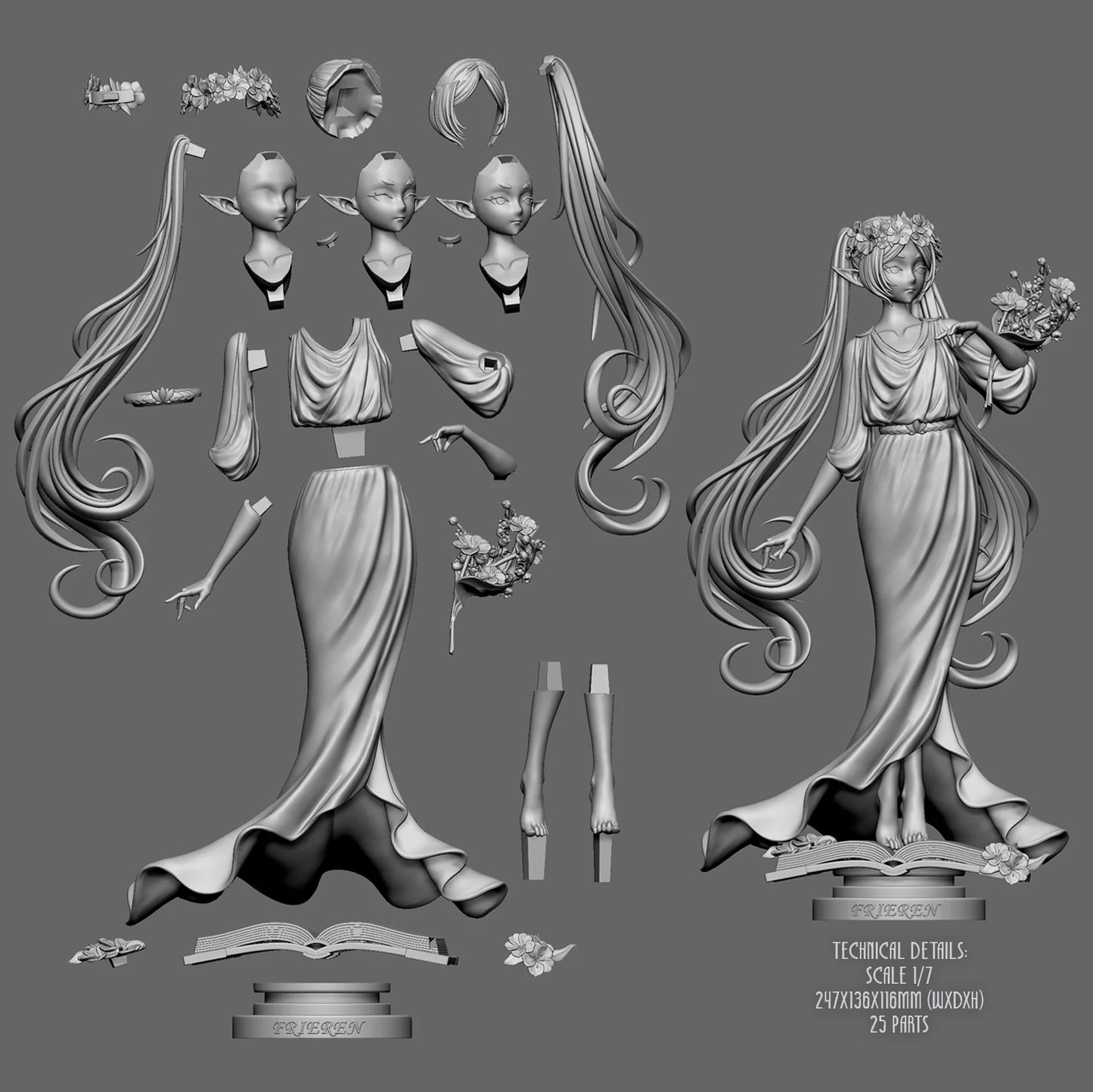 Ancient Elf Mage | Handcrafted Figure