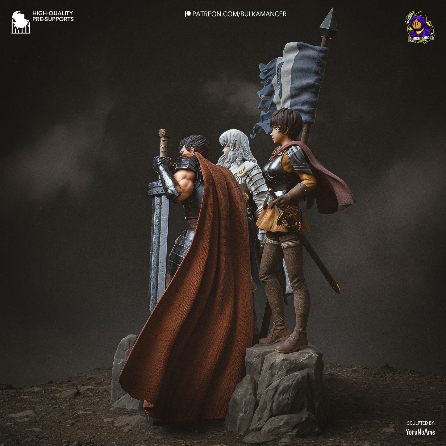 Berserk diorama | Guts Casca Griffith | Handcrafted Figure