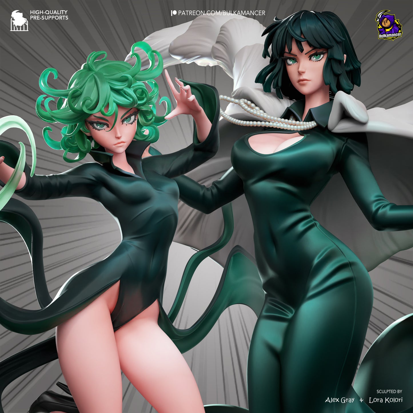 Fubuki and Tatsumaki | One-Punch Man | Handcrafted Figure
