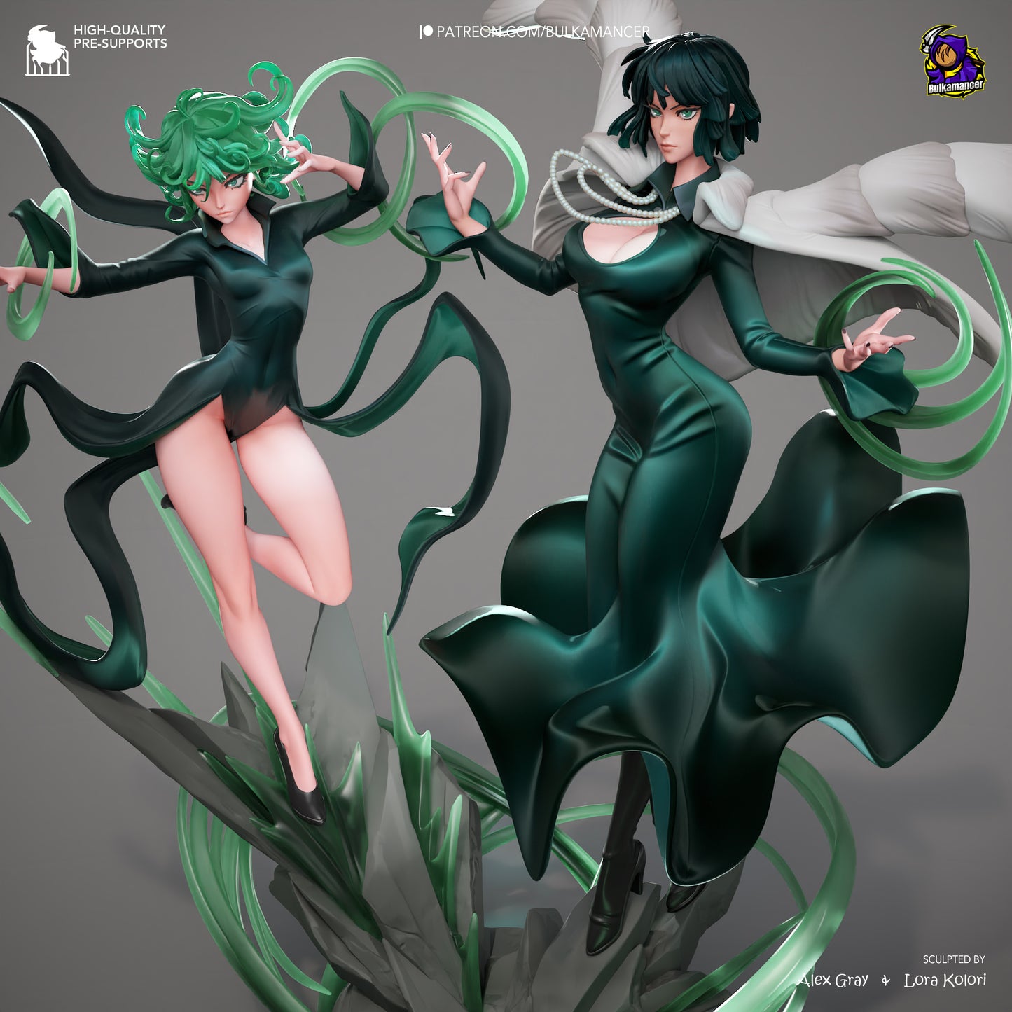 Fubuki and Tatsumaki | One-Punch Man | Handcrafted Figure