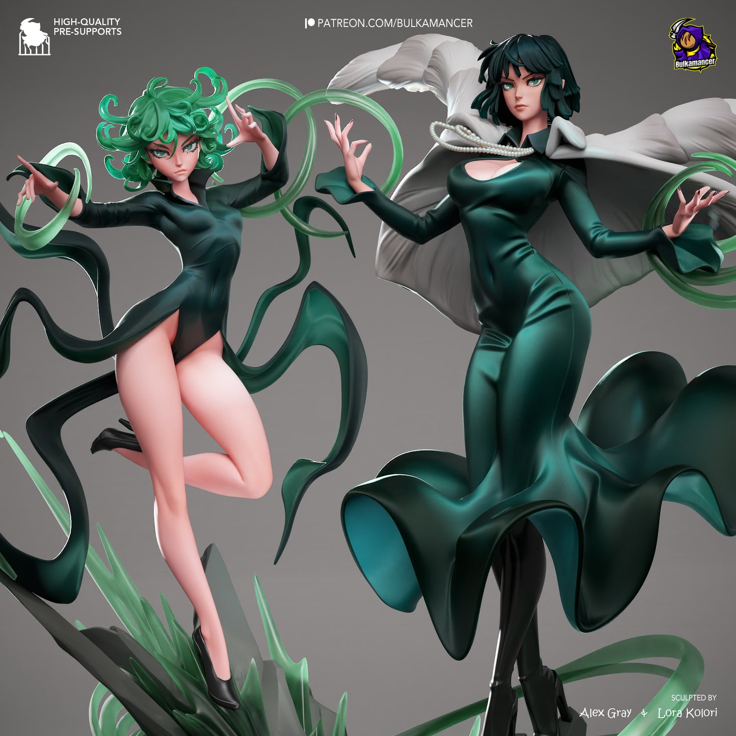 Fubuki and Tatsumaki | One-Punch Man | Handcrafted Figure