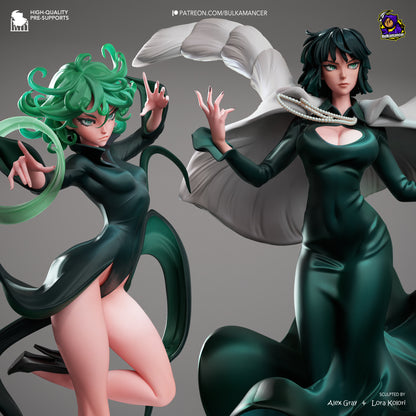 Fubuki and Tatsumaki | One-Punch Man | Handcrafted Figure