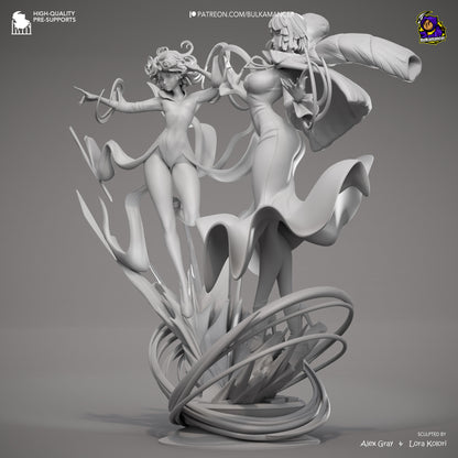 Fubuki and Tatsumaki | One-Punch Man | Handcrafted Figure