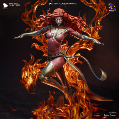 Cosmic Flame Queen | Handcrafted Figure