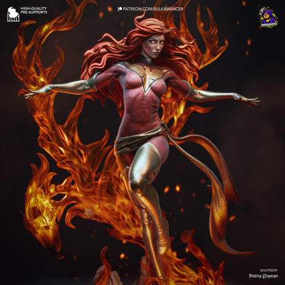 Cosmic Flame Queen | Handcrafted Figure