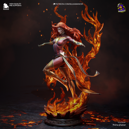 Cosmic Flame Queen | Handcrafted Figure