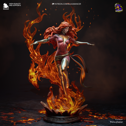 Cosmic Flame Queen | Handcrafted Figure