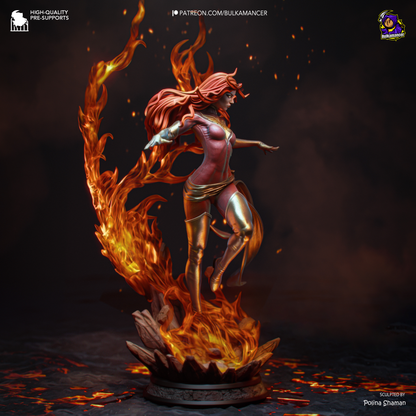 Cosmic Flame Queen | Handcrafted Figure