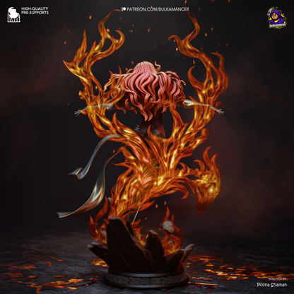 Cosmic Flame Queen | Handcrafted Figure