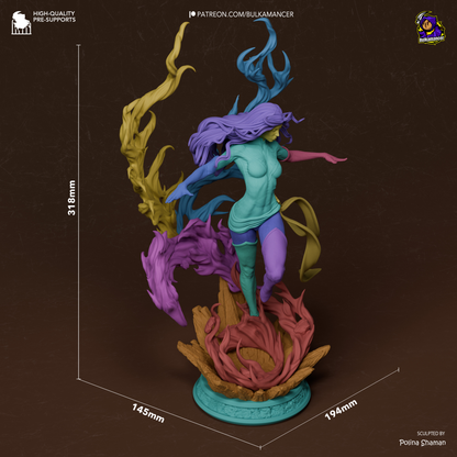 Cosmic Flame Queen | Handcrafted Figure