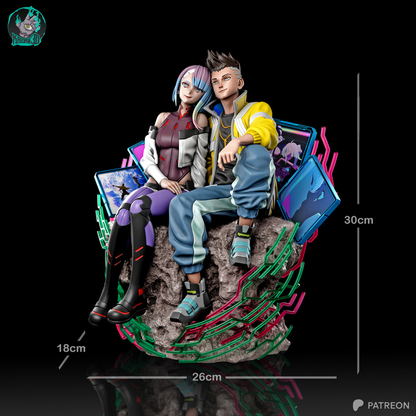 Lucy x David | Cyberpunk: Edgerunners | Handcrafted Figure