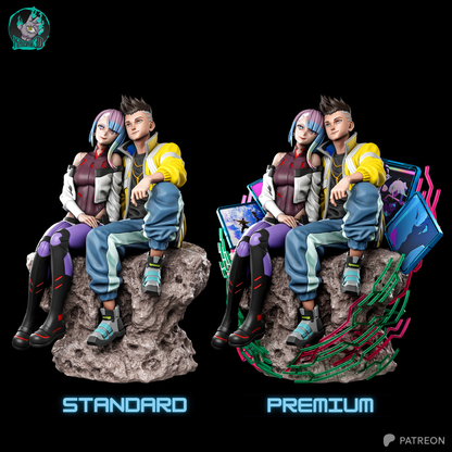 Lucy x David | Cyberpunk: Edgerunners | Handcrafted Figure