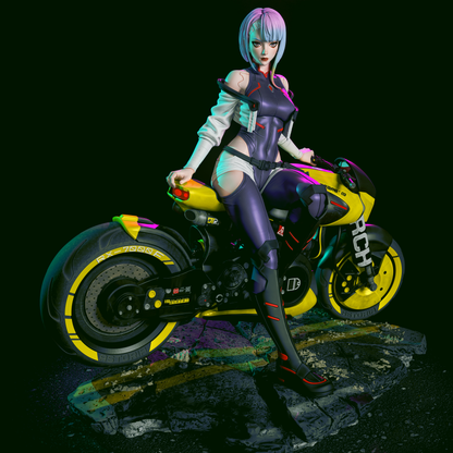 Neon Hacker Girl | Handcrafted Figure