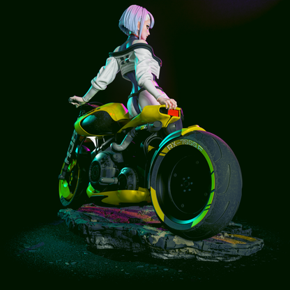 Neon Hacker Girl | Handcrafted Figure