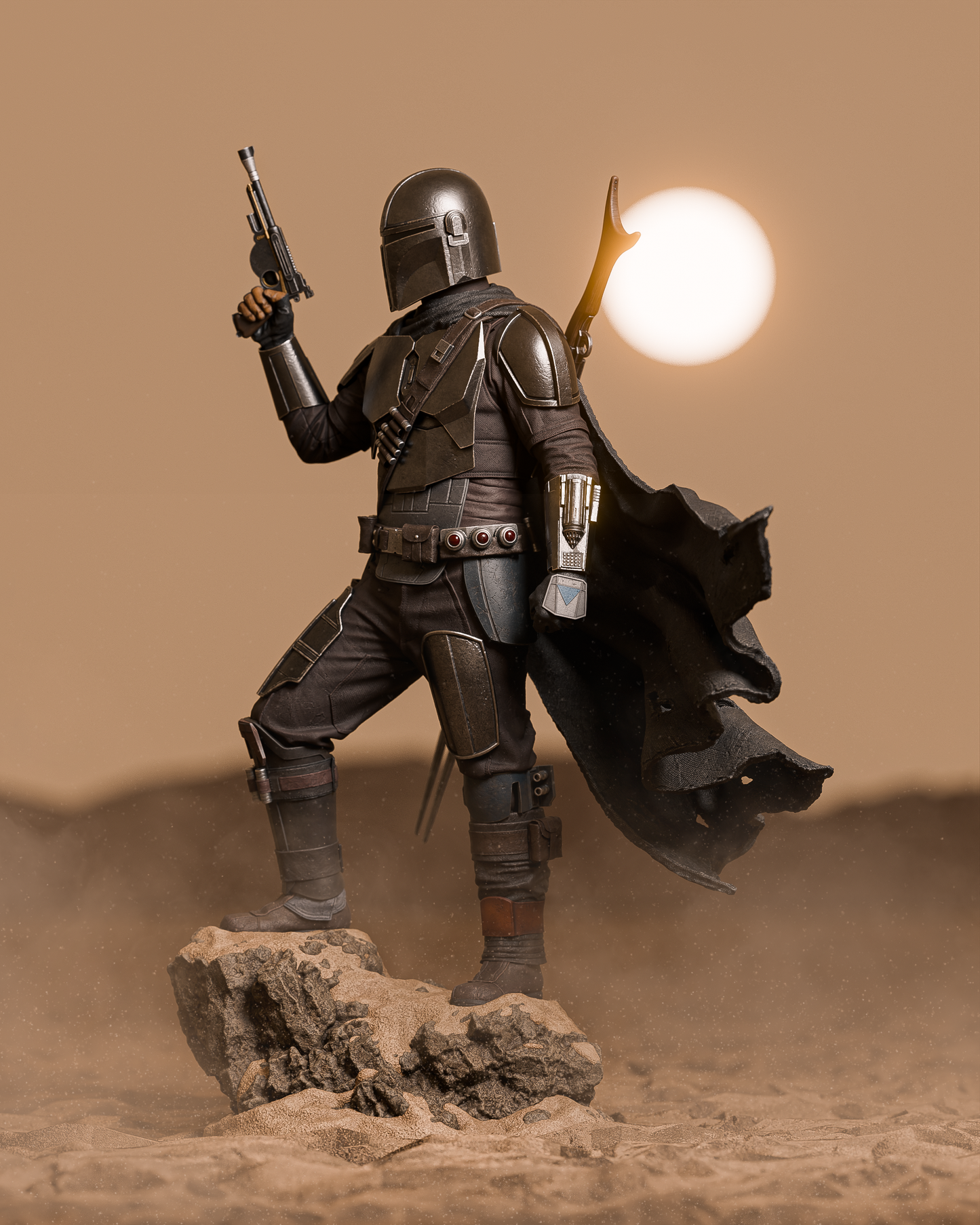 Armored Bounty Hunter | Handcrafted Figure
