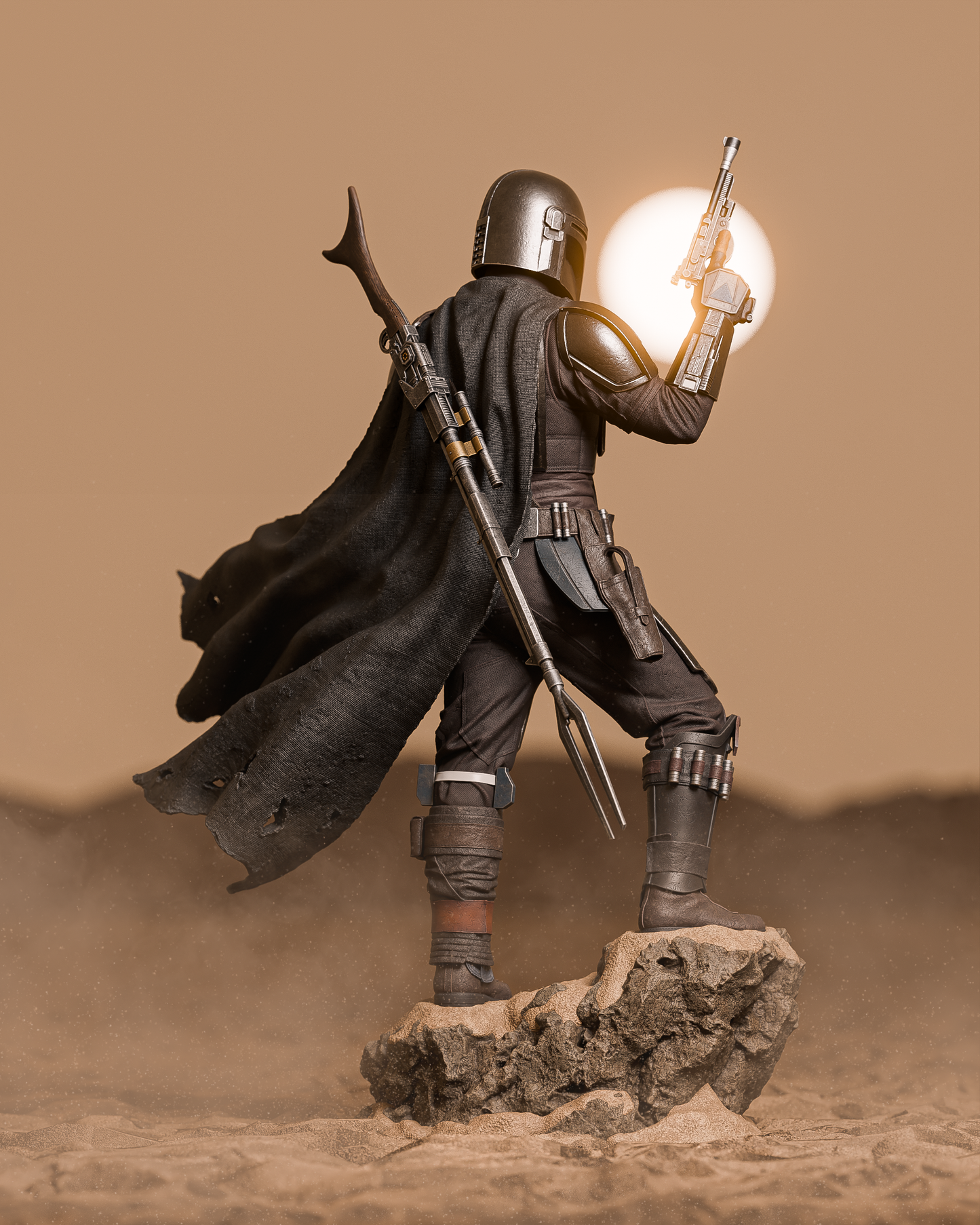 Armored Bounty Hunter | Handcrafted Figure
