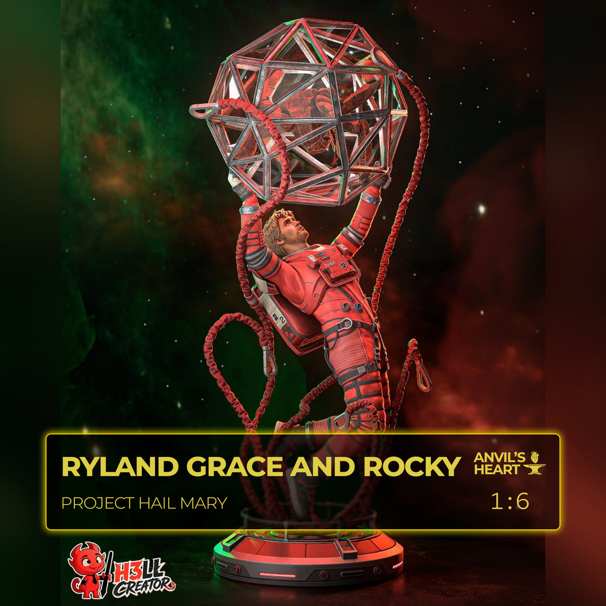Space Scientist & Alien Friend | Handcrafted Figure