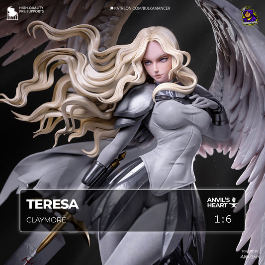 Silver-Eyed Swordswoman | Handcrafted Figure