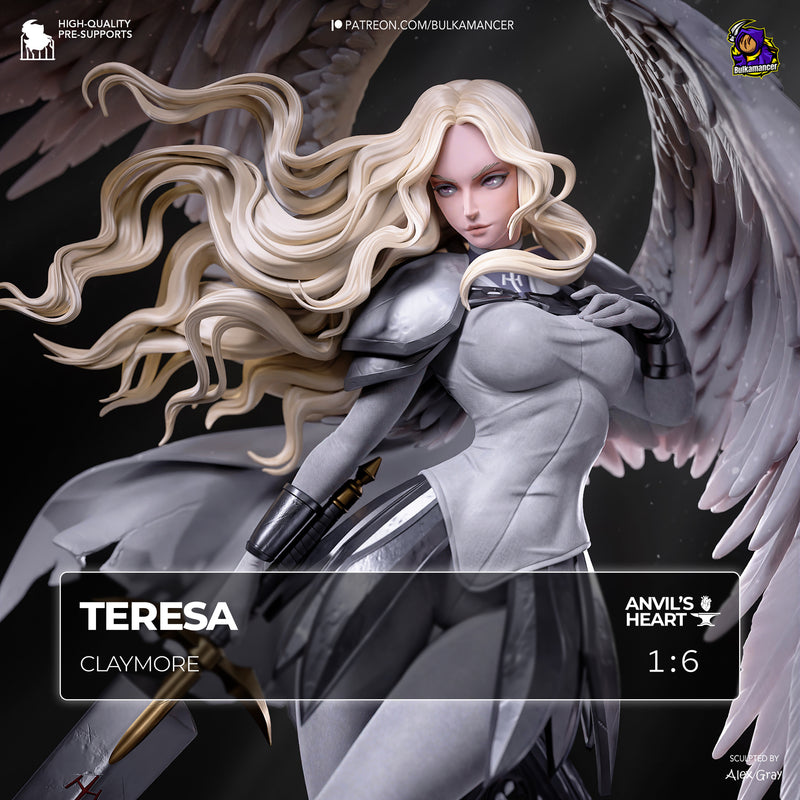 Silver-Eyed Swordswoman | Handcrafted Figure