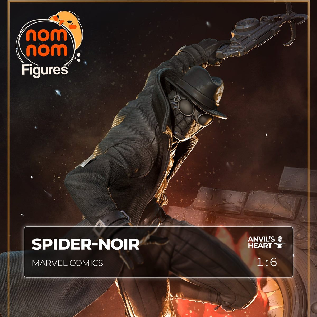 Monochrome Web Detective | Handcrafted Figure
