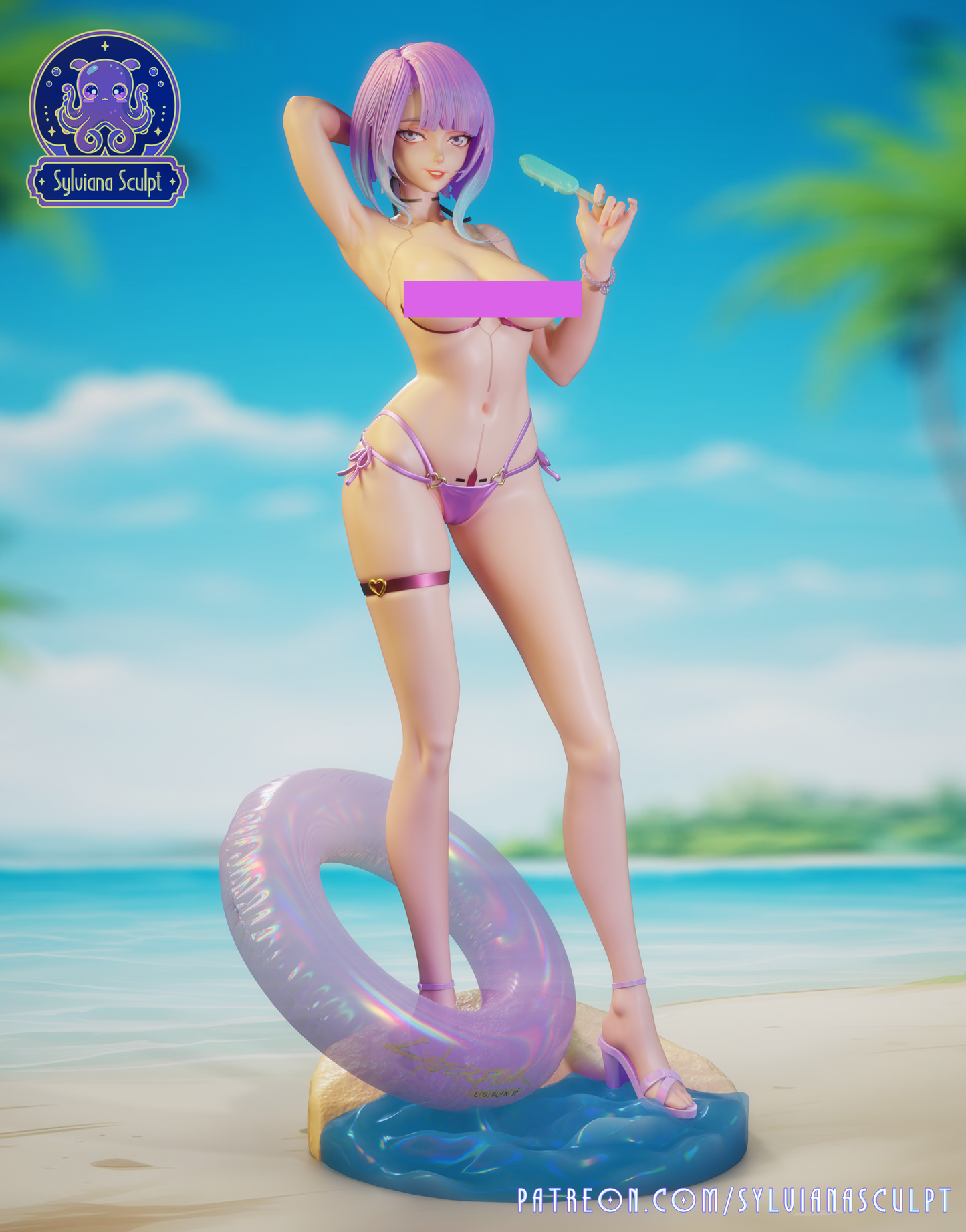 Neon Hacker Girl | Handcrafted Figure