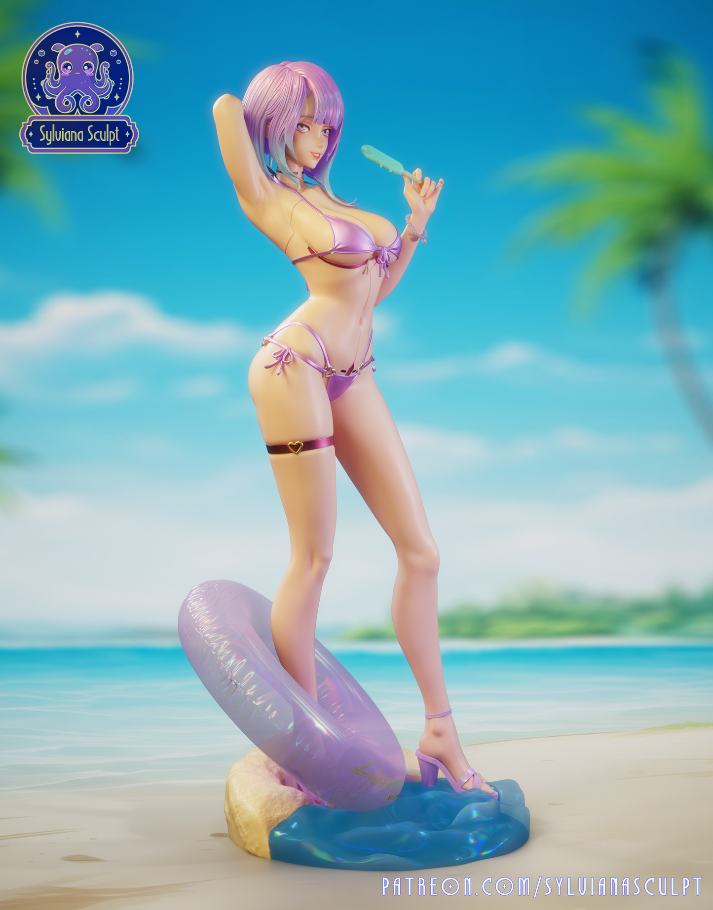 Neon Hacker Girl | Handcrafted Figure