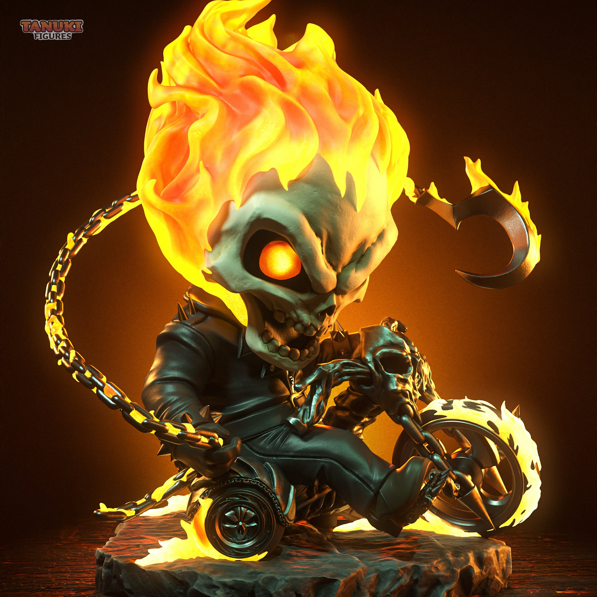 Ghost Rider (Chibi) | Handcrafted Figure