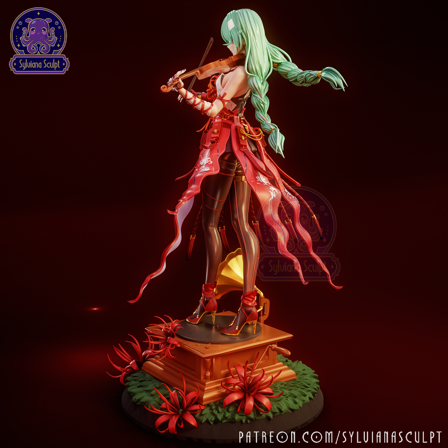 Crimson Conductor | Handcrafted Figure