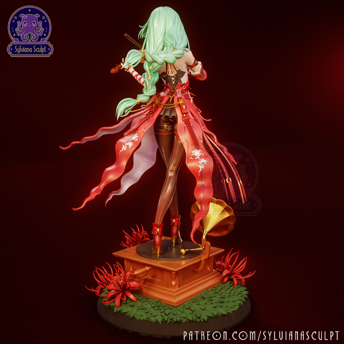 Crimson Conductor | Handcrafted Figure