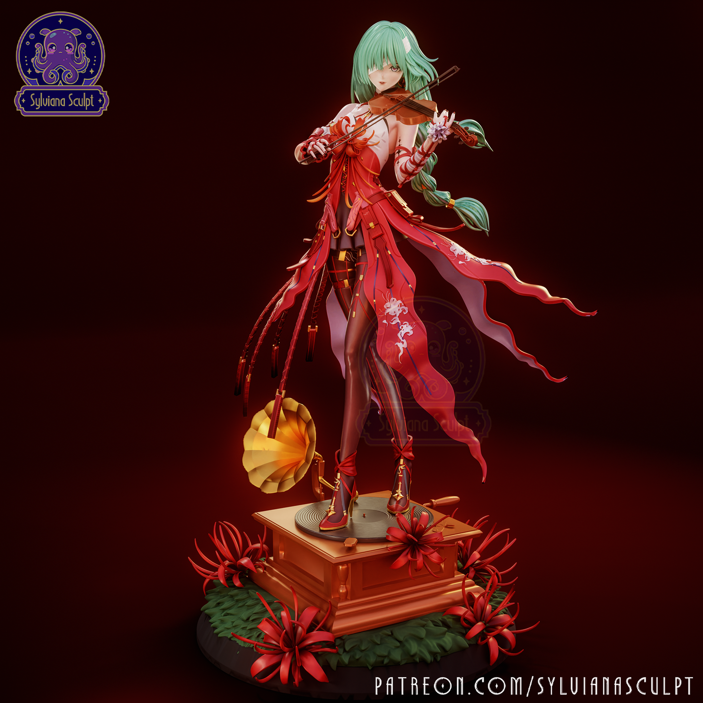 Crimson Conductor | Handcrafted Figure