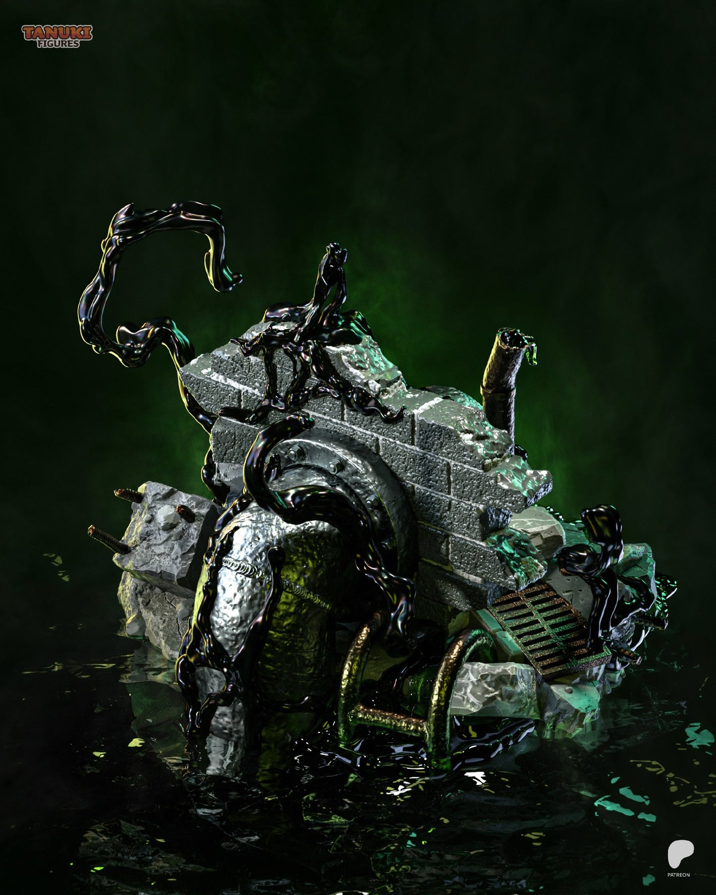 Black Symbiote | Handcrafted Figure