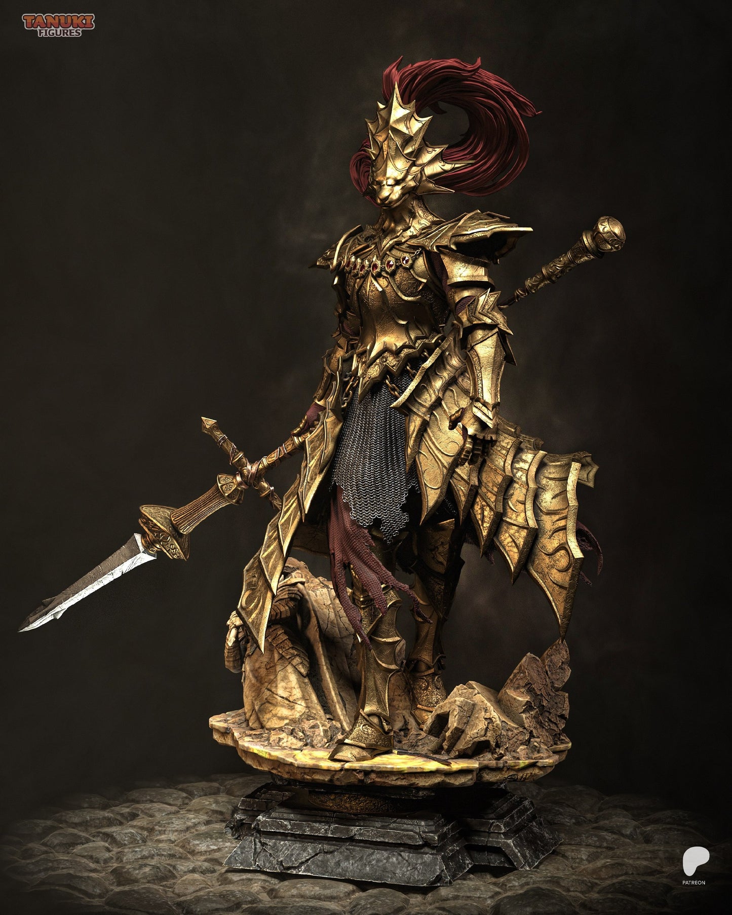 Golden Dragonslayer | Handcrafted Figure
