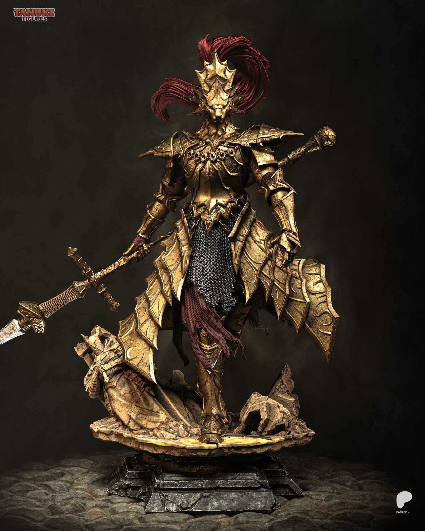 Golden Dragonslayer | Handcrafted Figure