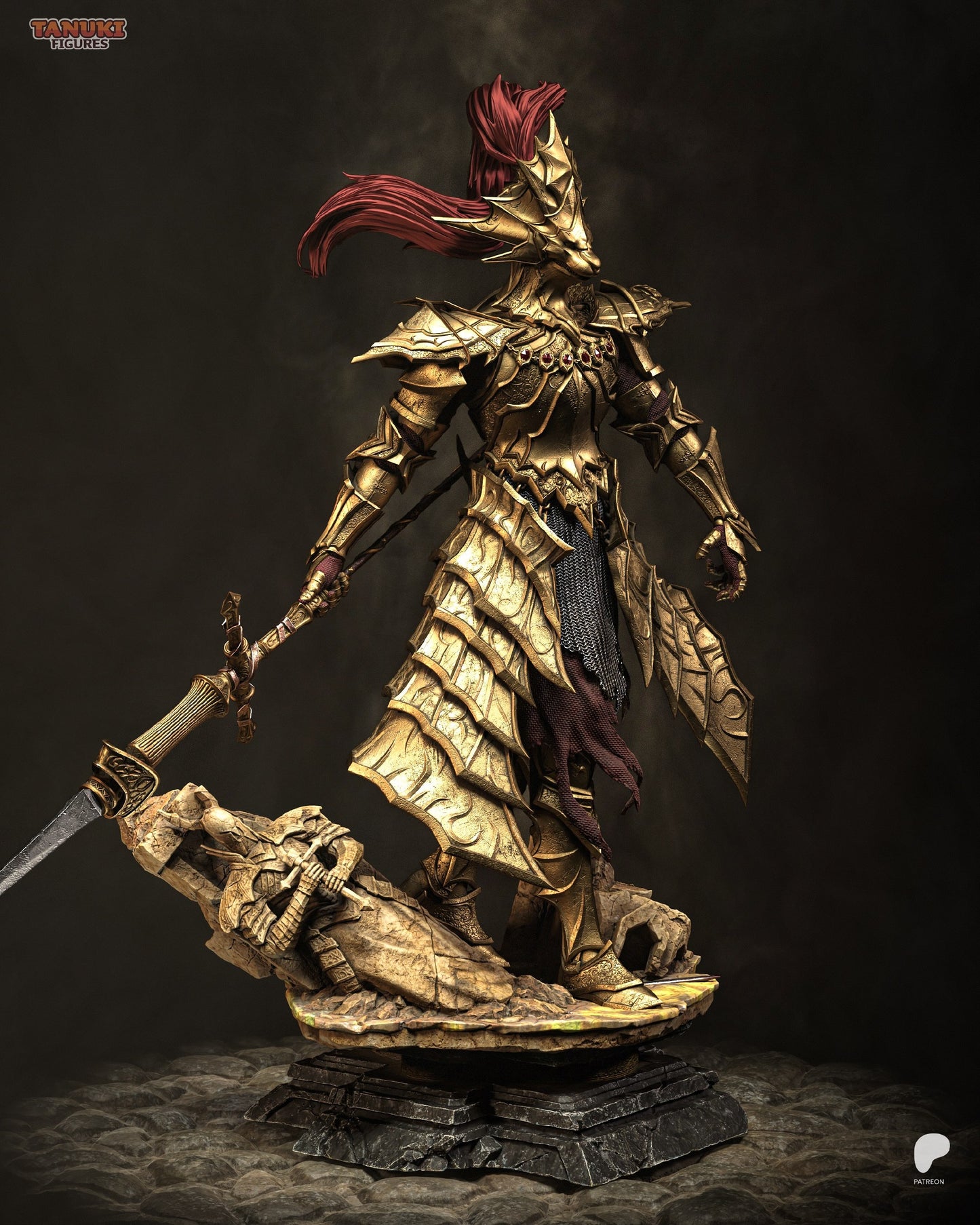 Golden Dragonslayer | Handcrafted Figure