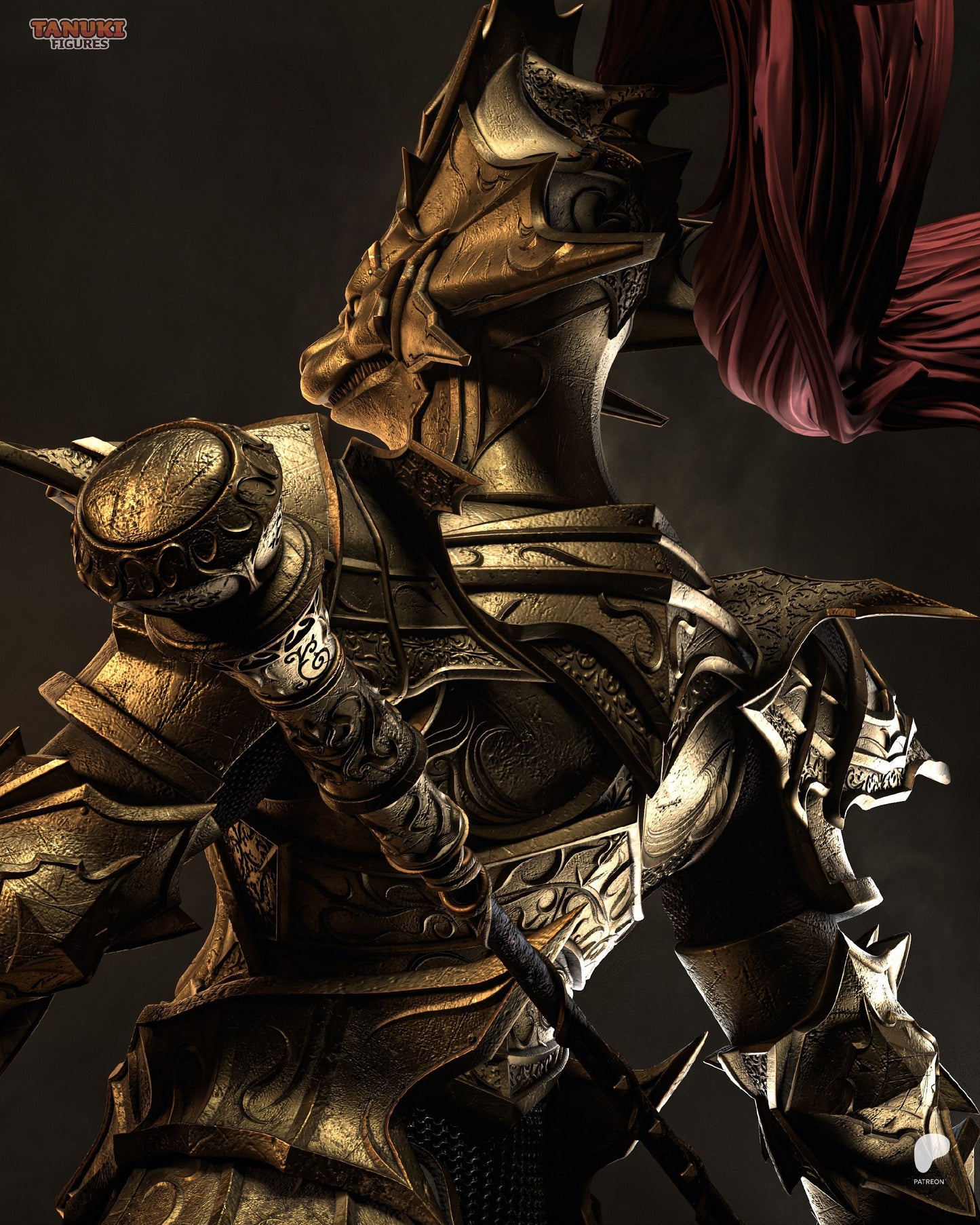 Golden Dragonslayer | Handcrafted Figure