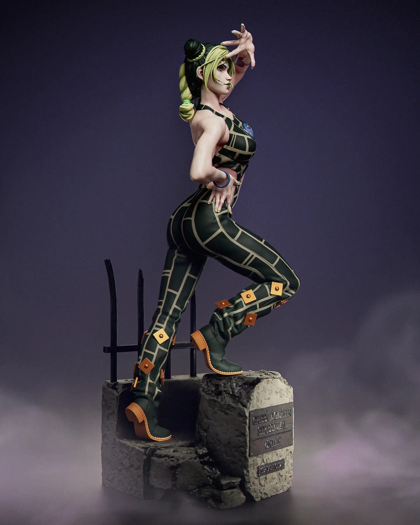 Green String Fighter | Handcrafted Figure