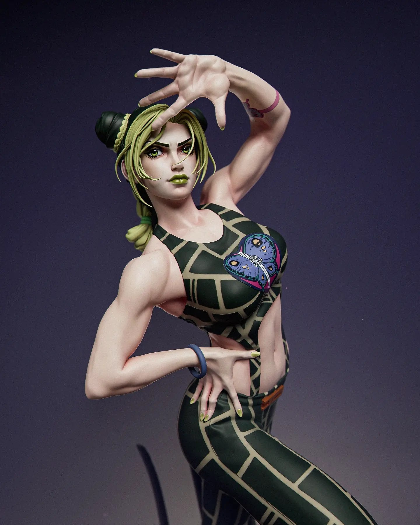Green String Fighter | Handcrafted Figure