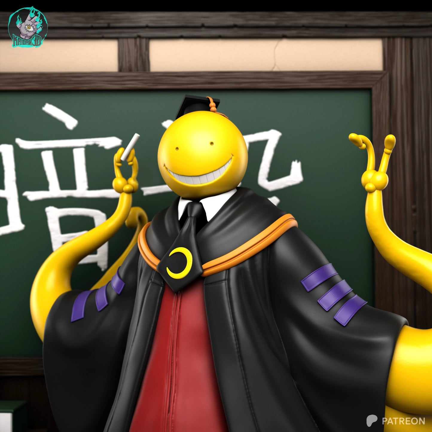 Yellow Tentacle Teacher | Handcrafted Figure