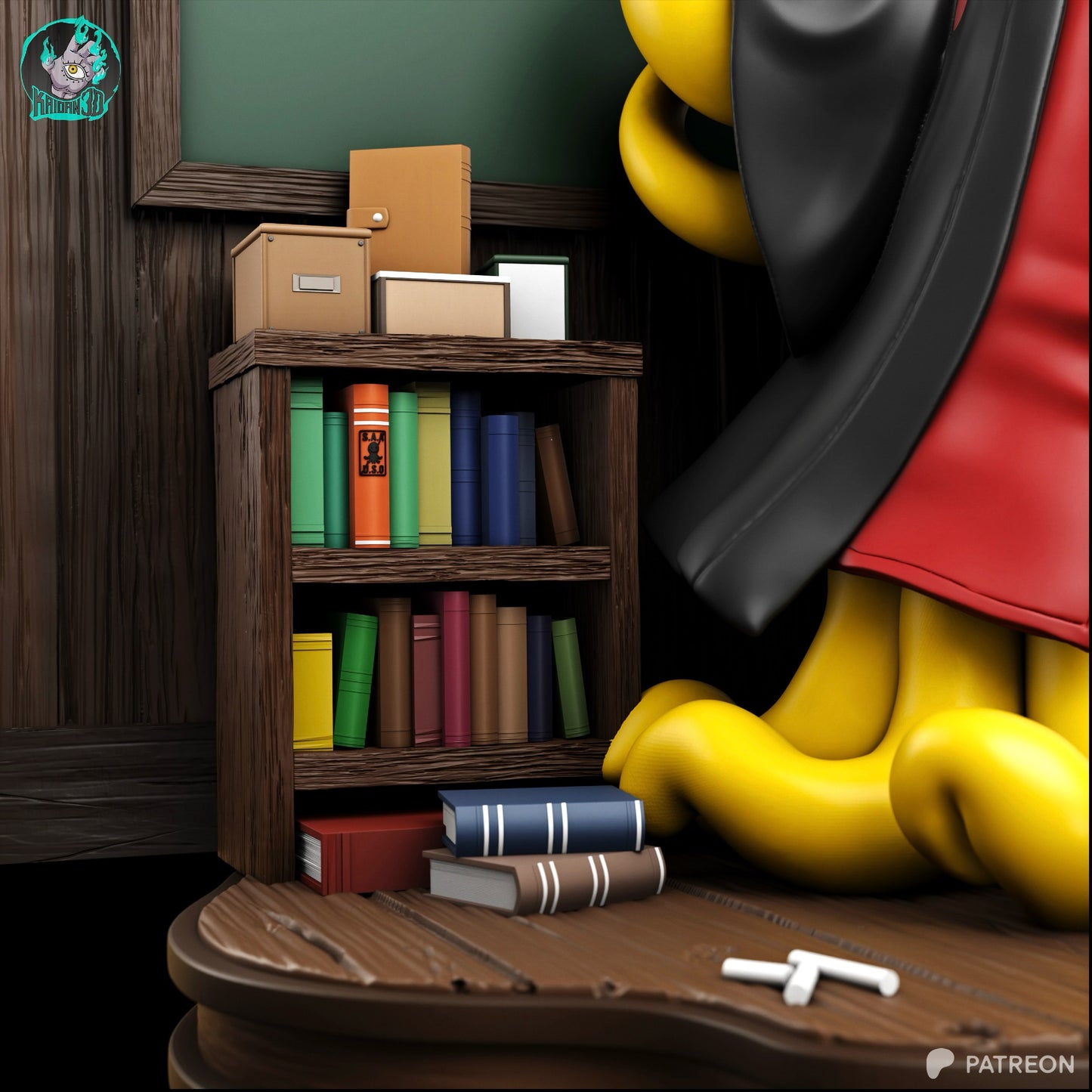 Yellow Tentacle Teacher | Handcrafted Figure