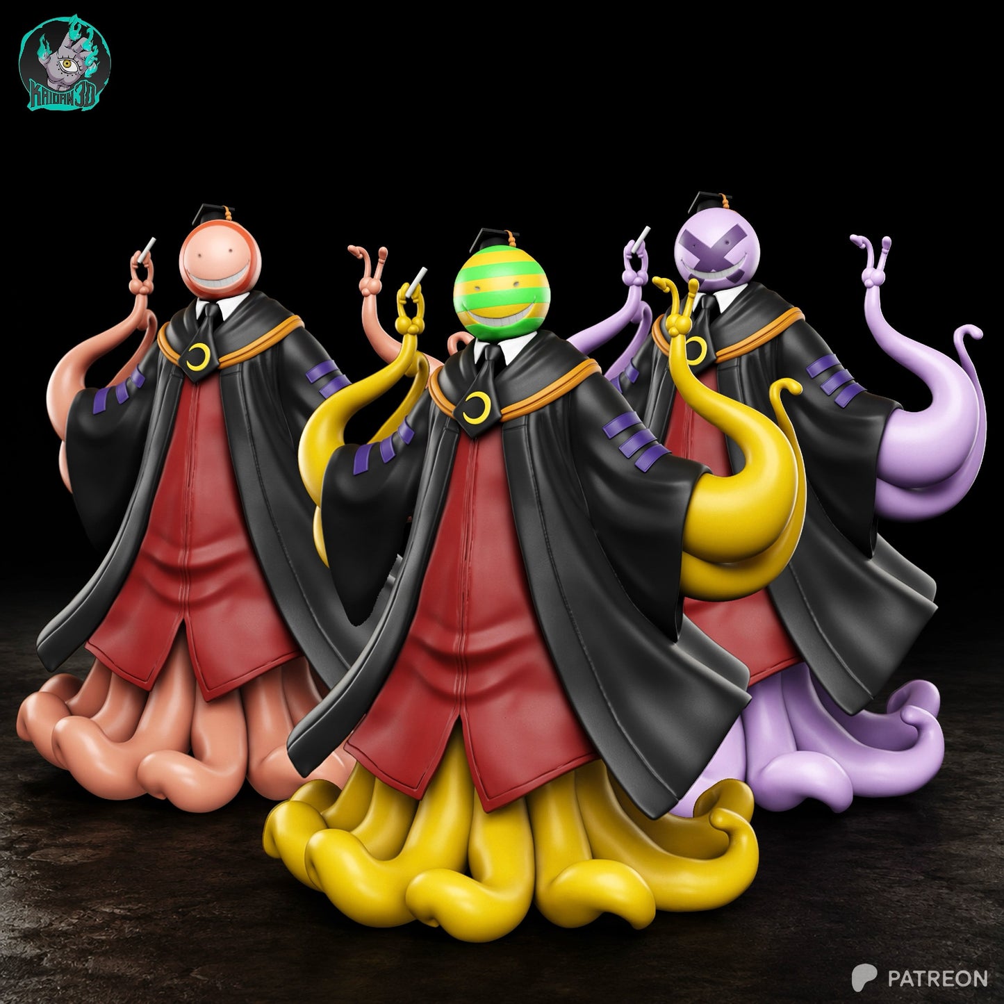 Yellow Tentacle Teacher | Handcrafted Figure