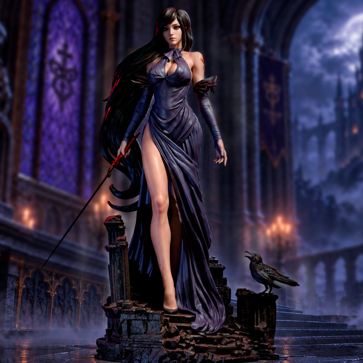Glyph Huntress | Handcrafted Figure